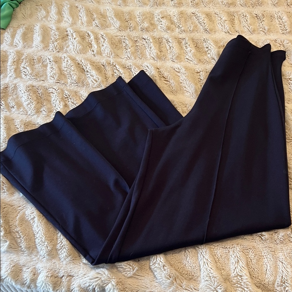 Elegant Navy Wide Leg Women's Pants